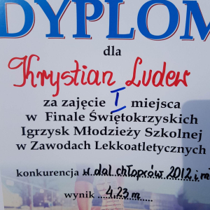 dyplom Krystiana